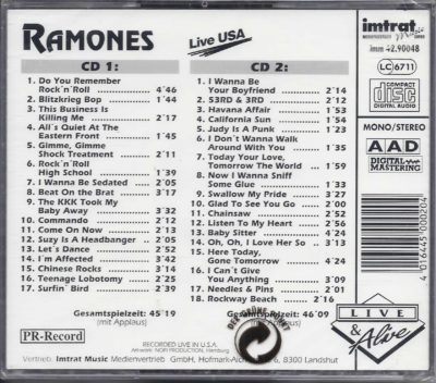 Ramones - Live USA. 2 CD. Libri Scontati .net