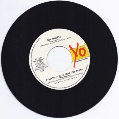 45100008 Jovanotti – Vasco. 7″ PS Italy Yo Productions IBZ 654639 7 45100008 Jovanotti – Vasco. 7″ PS Italy Yo Productions IBZ 654639 7