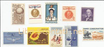 10 Francobolli USA 1961. Nuovi.