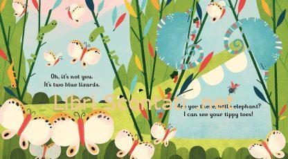 Are you there little elephant? - Sam Taplin. Usborne Little Peep-Through Books. Libro cartonato per bambini in lingua inglese. Age 6+ months.