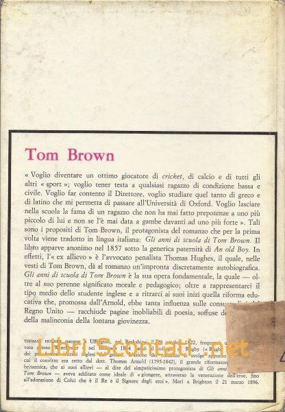 Gli anni di scuola di Tom Brown - Thomas Hughes. Libro Collana Classici della Gioventù N. 7.