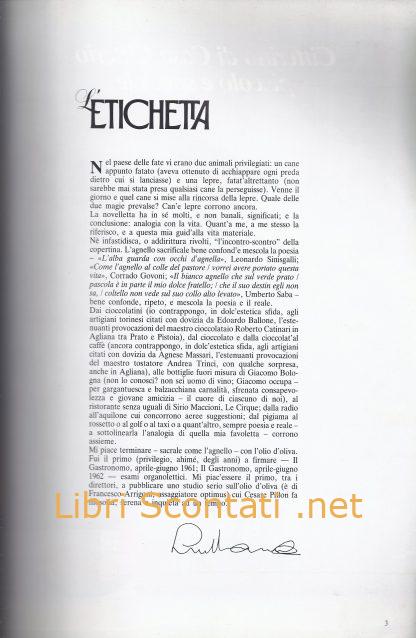 L'Etichetta. Guida alla vita materiale secondo Luigi Veronelli. Rivista Trimestrale, Primavera 1985.