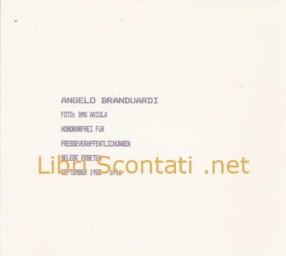 Angelo Branduardi – Fotografia Bianco/Nero Promozionale BMG Ariola Germania Settembre 1988.
